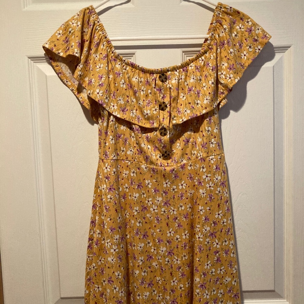 yellow floral sundress